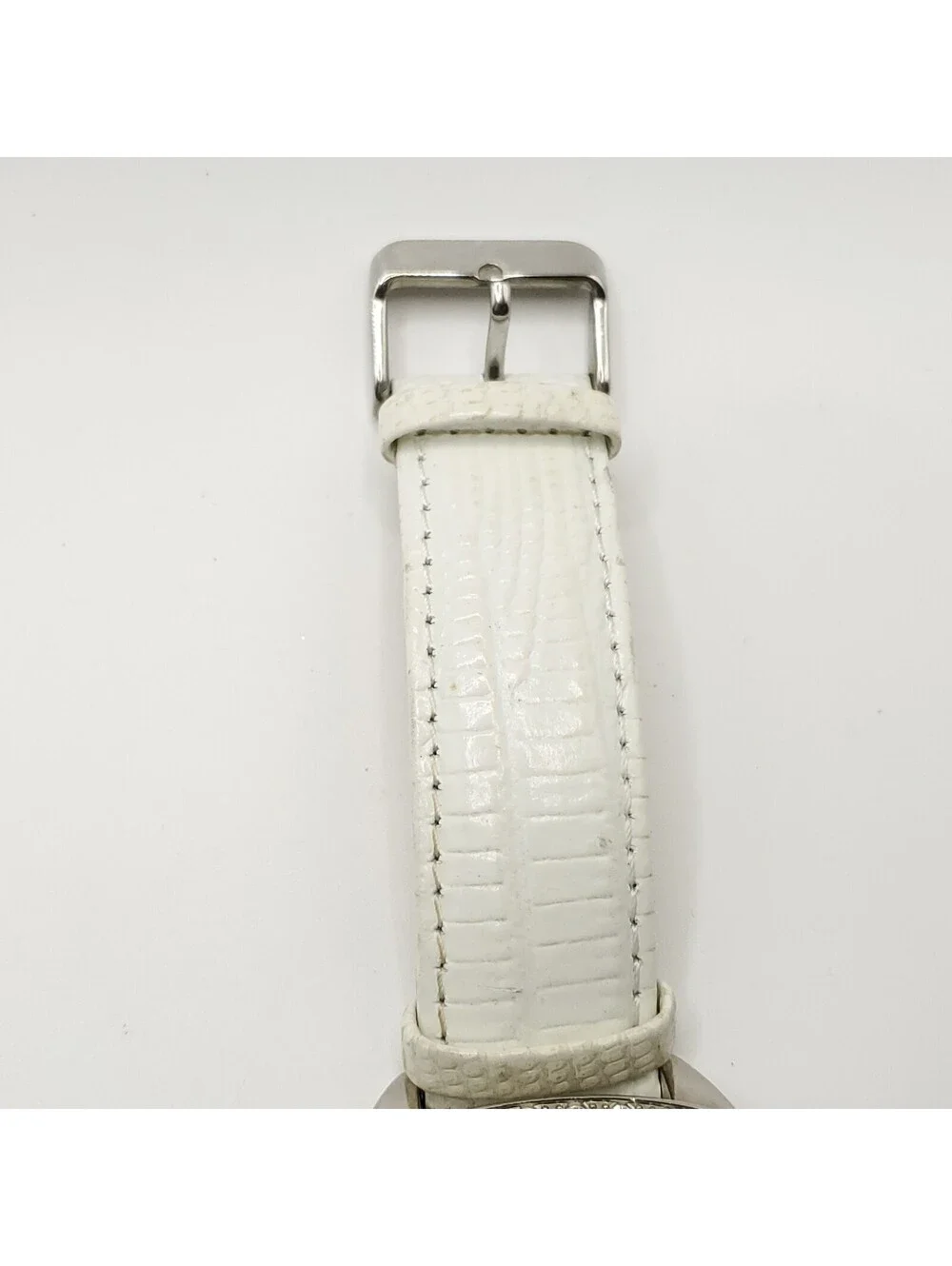 Joan Rivers Classics Watch New Battery White Band 38mm Square MOP Dial